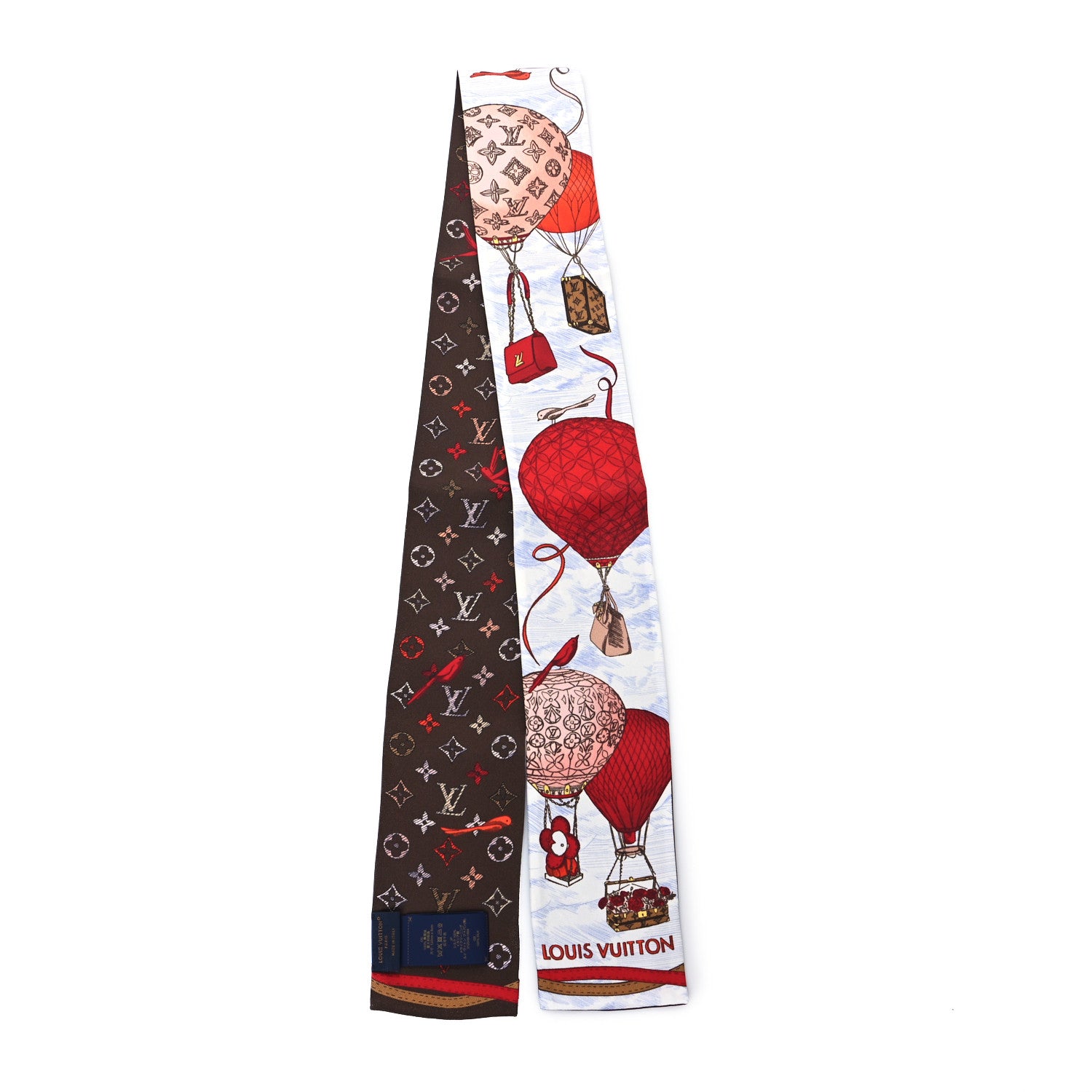 Louis Vuitton Silk Monogram Up And Away Bandeau Rouge 2 of 3