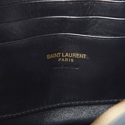 Saint Laurent Grain De Poudre Matelasse Monogram Mini Lou Camera Bag Dark Smog 6 of 10