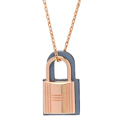 Hermes Swift Small O'Kelly Pendant Necklace Bleu Lin 4 of 8