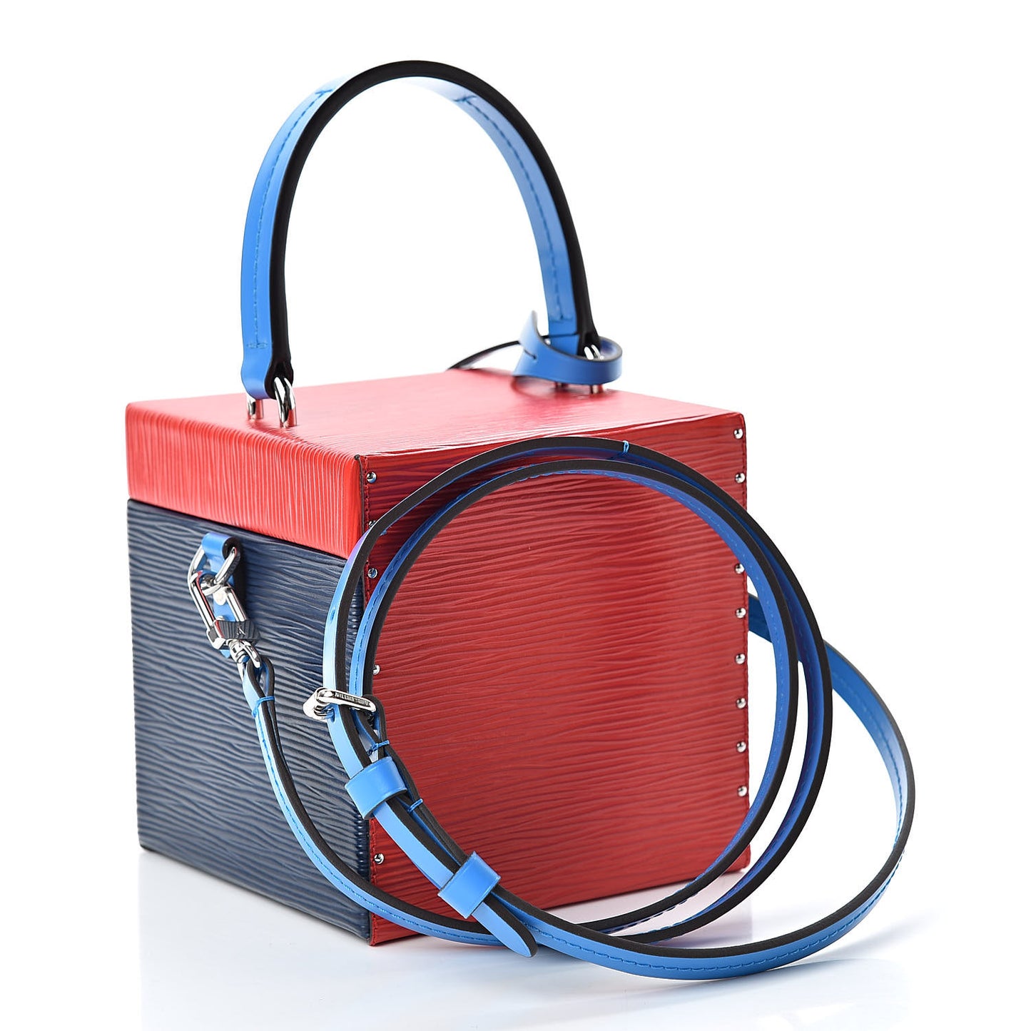 Epi Bleecker Box Indigo Coquelicot
