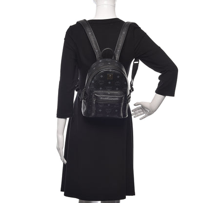 MCM Visetos Side Stud Mini Stark Backpack Black 2 of 10