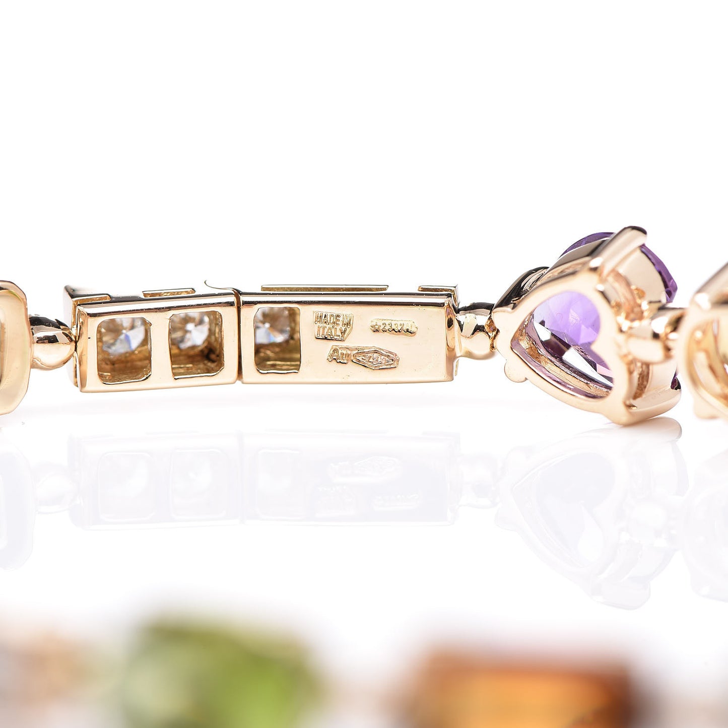 18K Yellow Gold Peridot Citrine Topaz Amethyst Tourmaline Iolite Allegra Bracelet