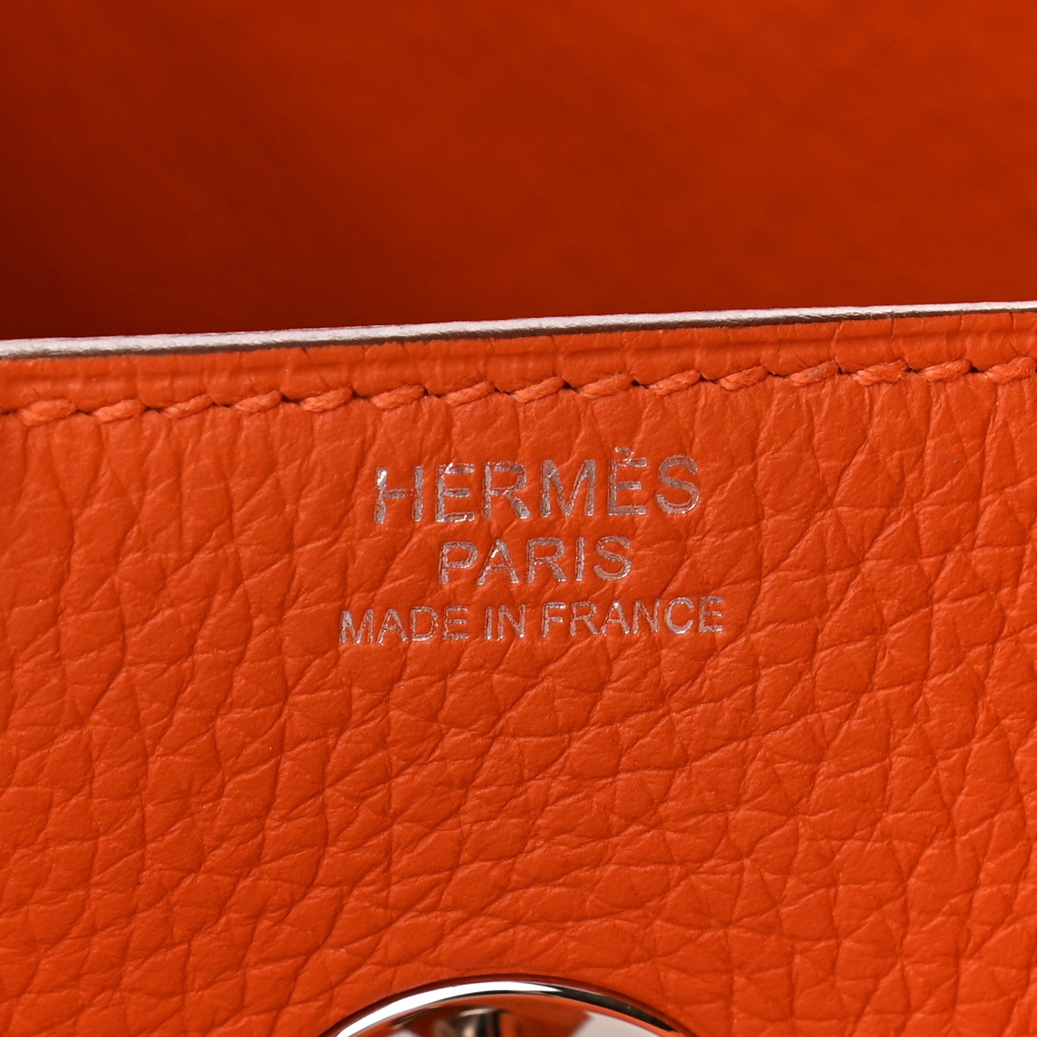 Hermes Taurillon Clemence Lindy 30 Orange 5 of 10