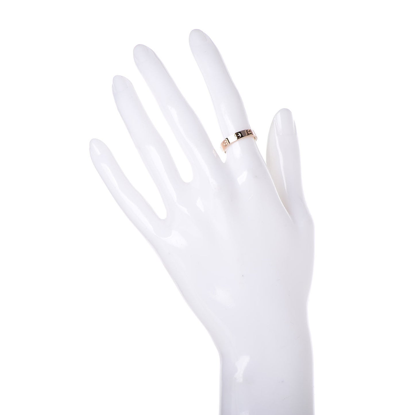 18K Pink Gold 3.5mm LOVE Wedding Band Ring 50 5.25