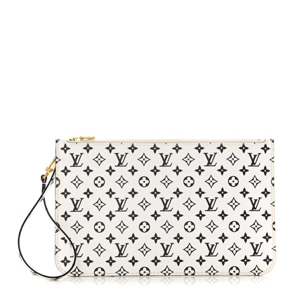 Louis Vuitton Monogram Giant Neverfull MM GM Pochette White 1 of 7