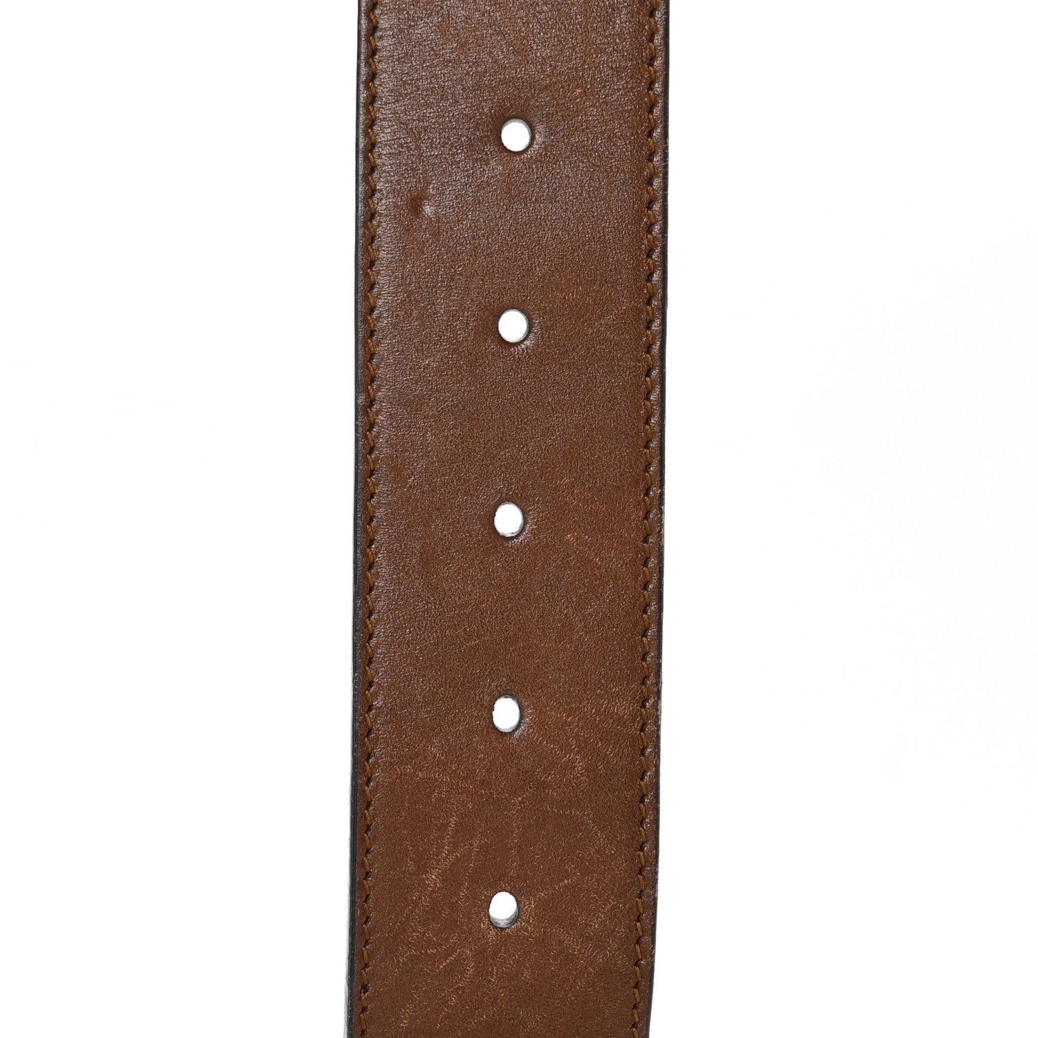 Gucci Nylon Calfskin Double G Web 40mm Belt 85 34 Green Red Cuir 5 of 6