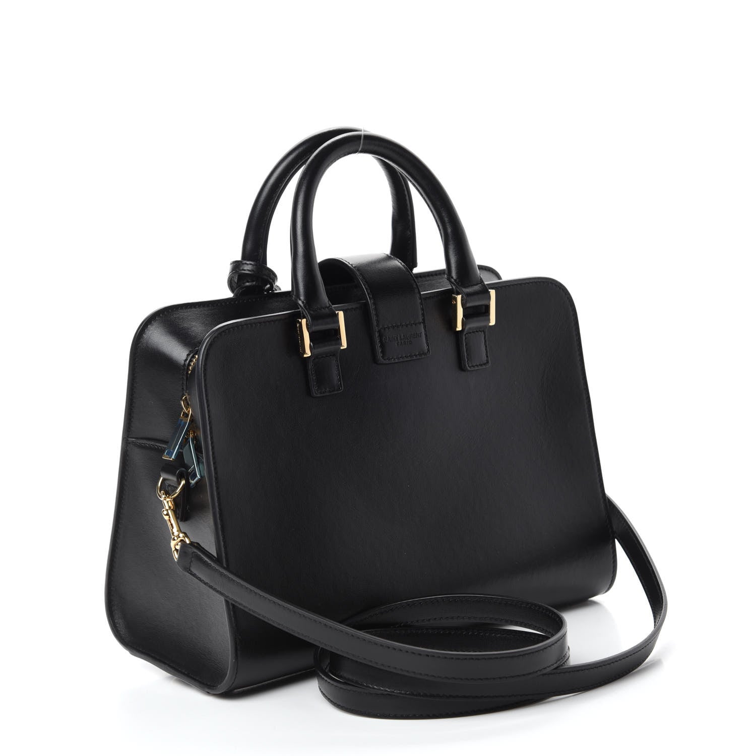 Saint Laurent Calfskin Monogram Baby Cabas Black 3 of 11