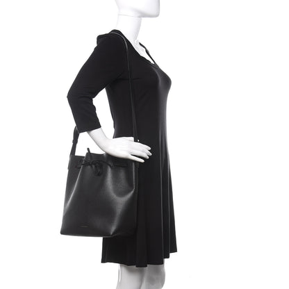 Mansur Gavriel Saffiano Bucket Bag Black Flamma 2 of 11