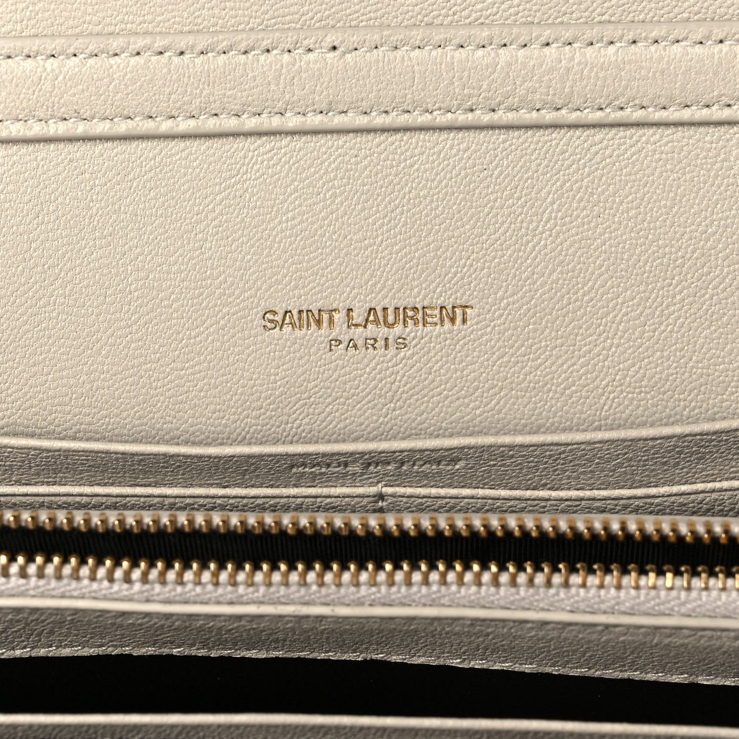 Lambskin Diamond Quilted Becky Chain Wallet Blanc Vintage