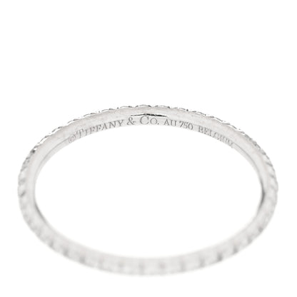 Tiffany White Gold Diamond Metro Full Eternity Band Ring 49 5 4 of 5