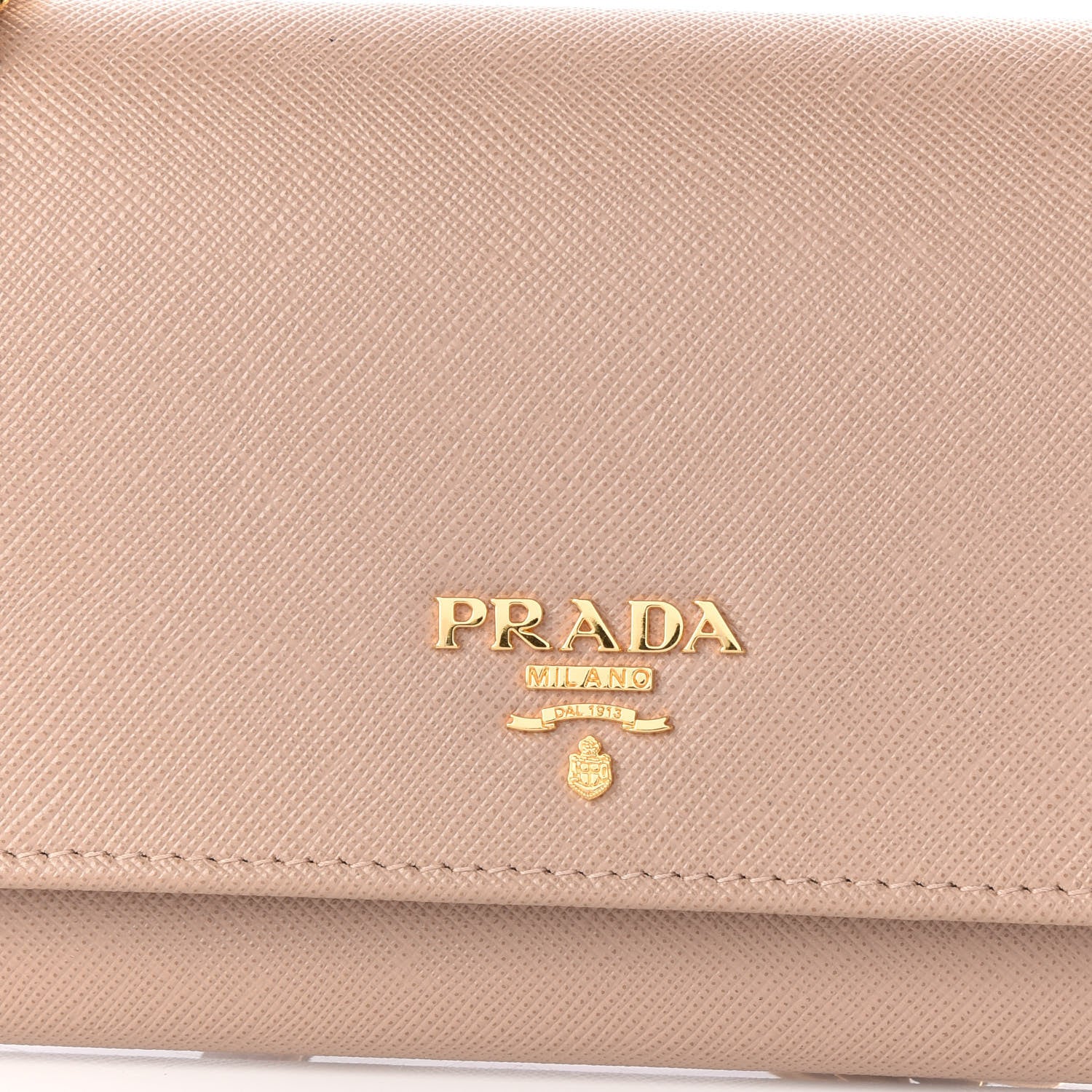 Prada Saffiano Metal Oro Chain Wallet Cammeo 8 of 9