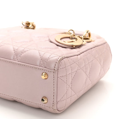 Christian Dior Metallic Lambskin Cannage Mini Lady Dior Lotus 10 of 10