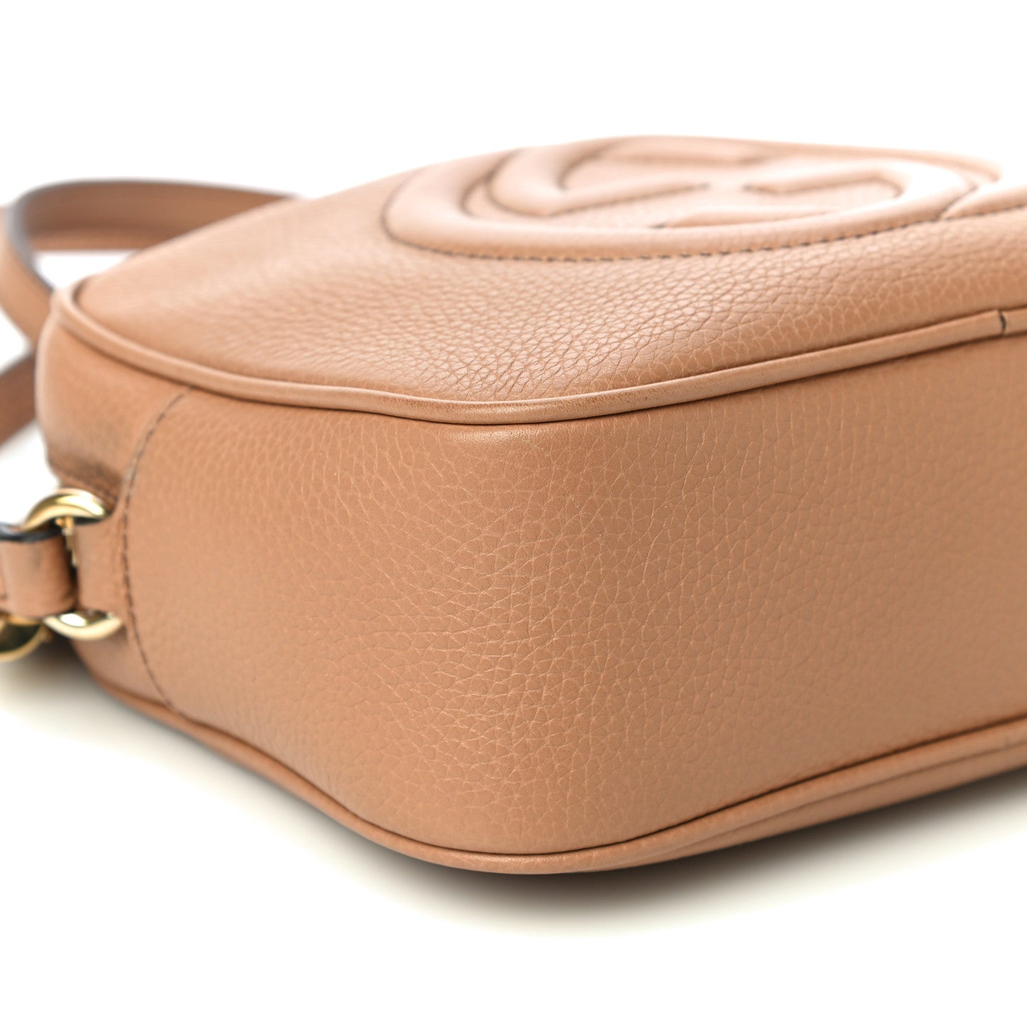 Gucci Pebbled Calfskin Small Soho Disco Bag Camelia 9 of 18
