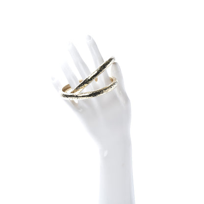Chanel Metal Hammered CC Bangle Set of 2 Gold 2 of 4