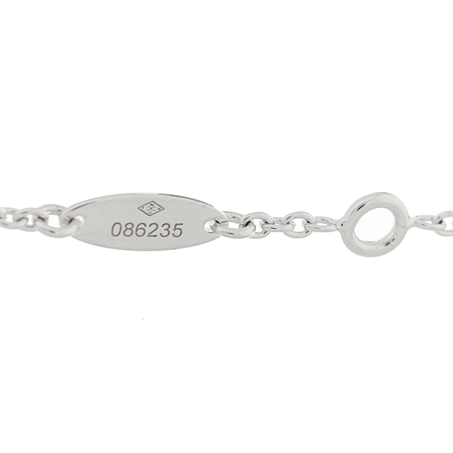 Christian Dior 18K White Gold Diamond Rose Des Vents Pave Necklace 5 of 8