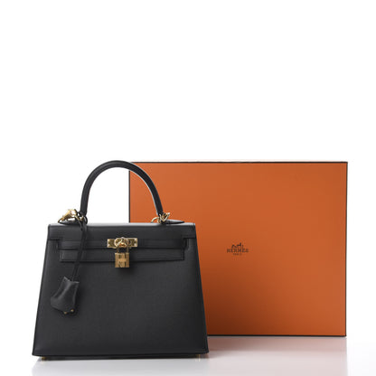 Hermes Epsom Kelly Sellier 25 Black 11 of 11