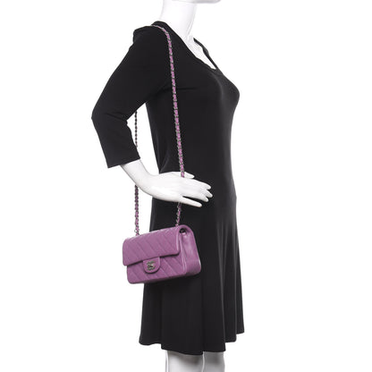 Chanel Lambskin Quilted Mini Rectangular Flap Purple 2 of 11
