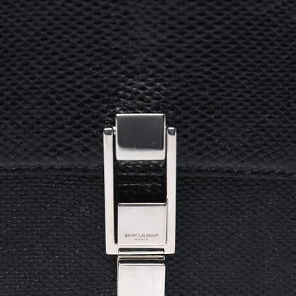 Saint Laurent Snakeskin Carre Satchel Black 4 of 4