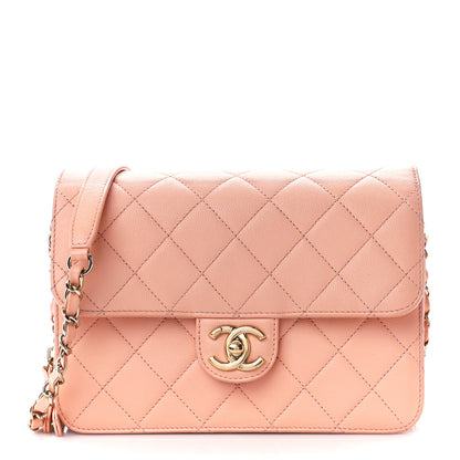 Chanel Caviar Quilted Large Like A Wallet Flap Coral 1 of 12