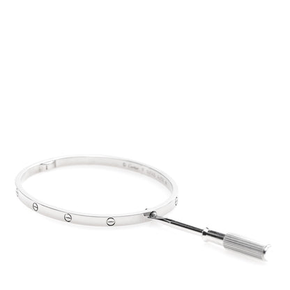 Cartier 18K White Gold Small LOVE Bracelet 17 4 of 6