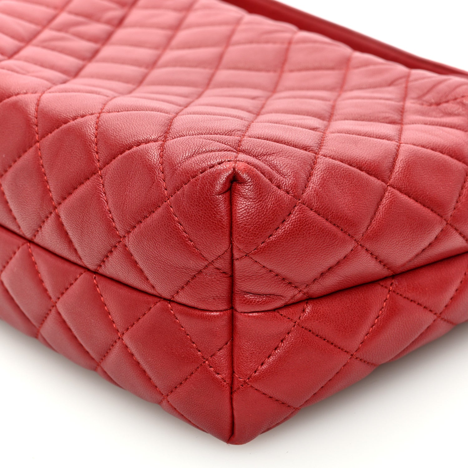 Chanel Lambskin Quilted Small Hobo Red 10 of 10
