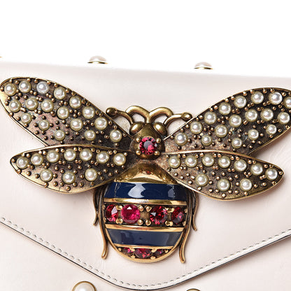 Gucci Nappa Pearl Studded Mini Queen Margaret Broadway Shoulder Bag Mystic White 8 of 15