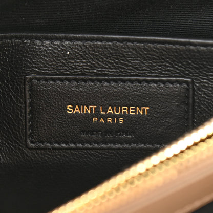 Saint Laurent Calfskin Y Quilted Monogram Small Loulou Chain Satchel Dark Beige 8 of 13