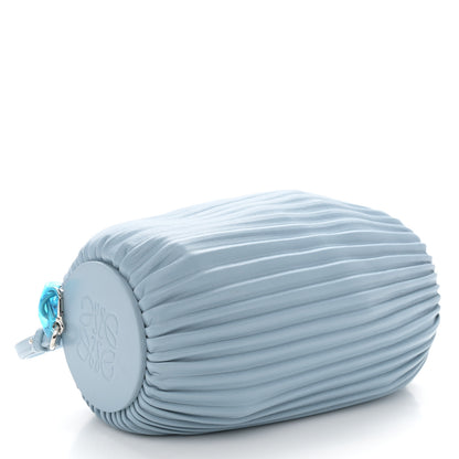 Loewe Lambskin Pleated Bracelet Pouch Shoulder Bag Dusty Blue 4 of 9