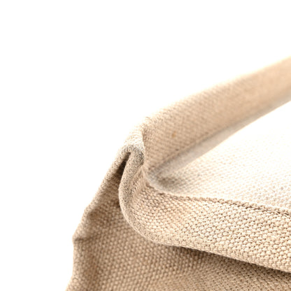 Saint Laurent Linen Calfskin Rive Gauche Tote Optic White 11 of 16