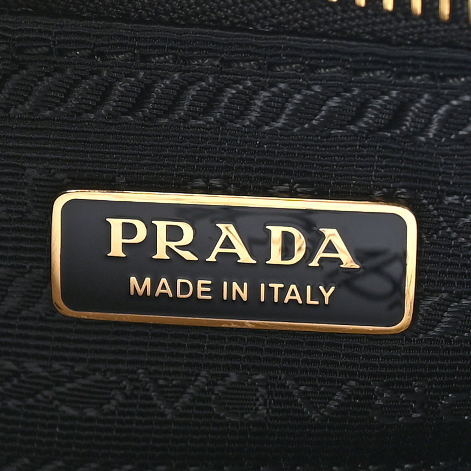 Prada Glossy Calfskin Triangle Medium Bonnie Shoulder Bag Black 6 of 9