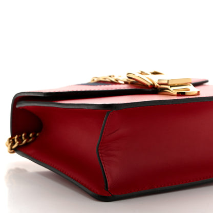 Gucci Calfskin Mini Sylvie Chain Shoulder Bag Hibiscus Red 9 of 10