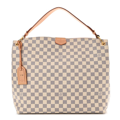 Louis Vuitton Damier Azur Graceful MM Rose Ballerine 1 of 12