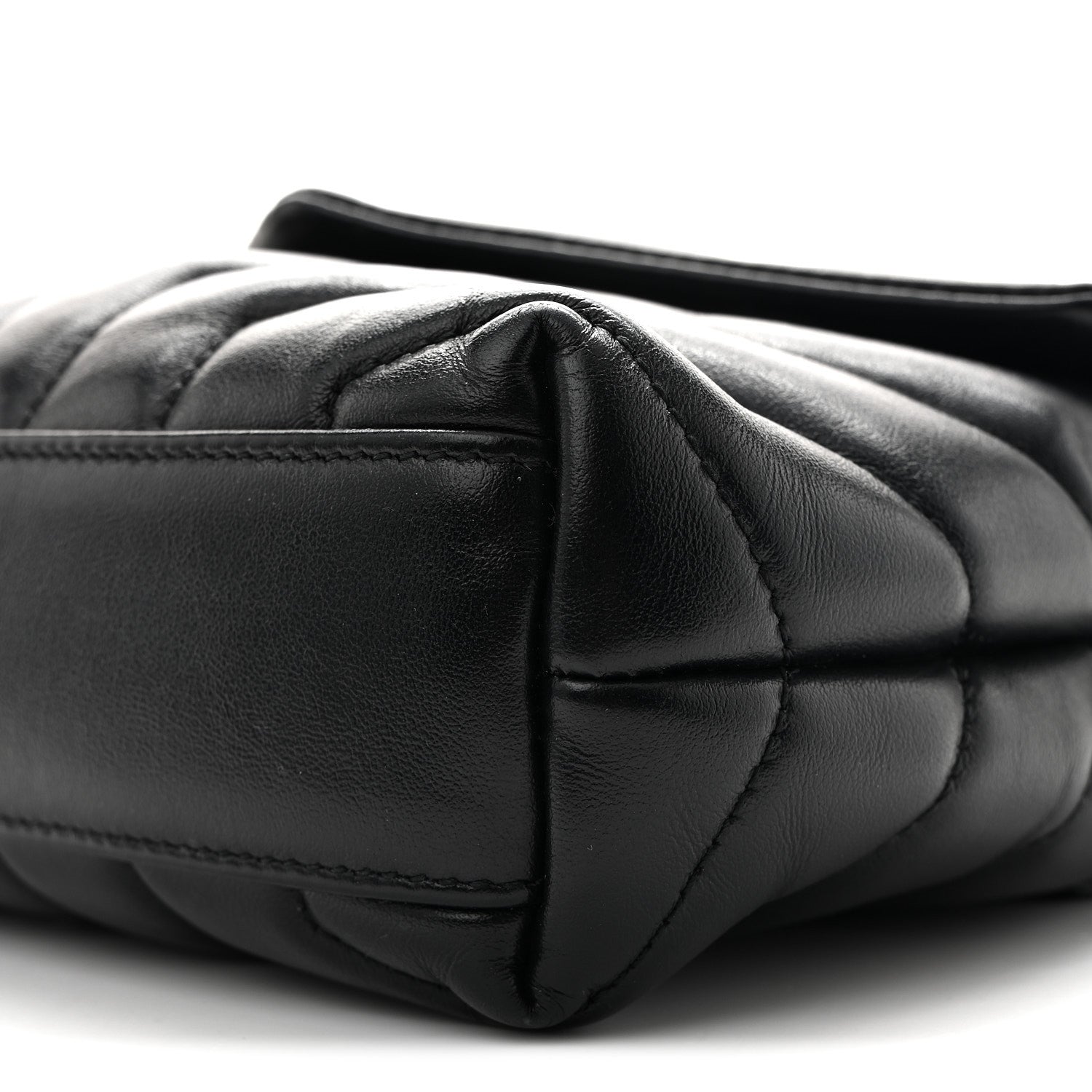 Saint Laurent Calfskin Y Quilted Monogram Toy Loulou Crossbody Bag Black 11 of 13