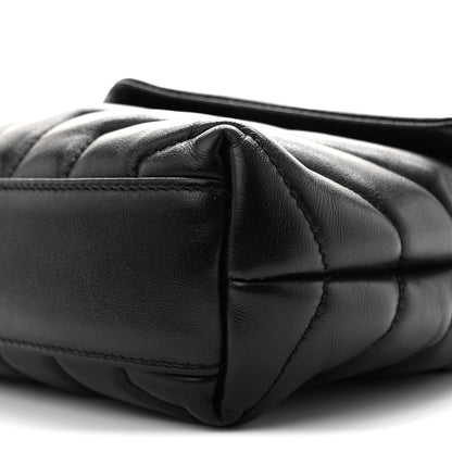 Saint Laurent Calfskin Y Quilted Monogram Toy Loulou Crossbody Bag Black 11 of 13