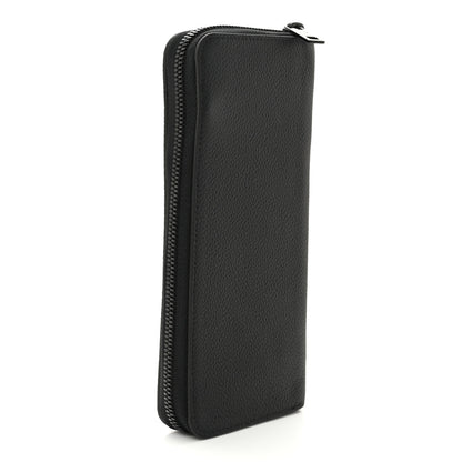 Louis Vuitton Grained Calfskin Aerogram Zippy Wallet Black 3 of 7