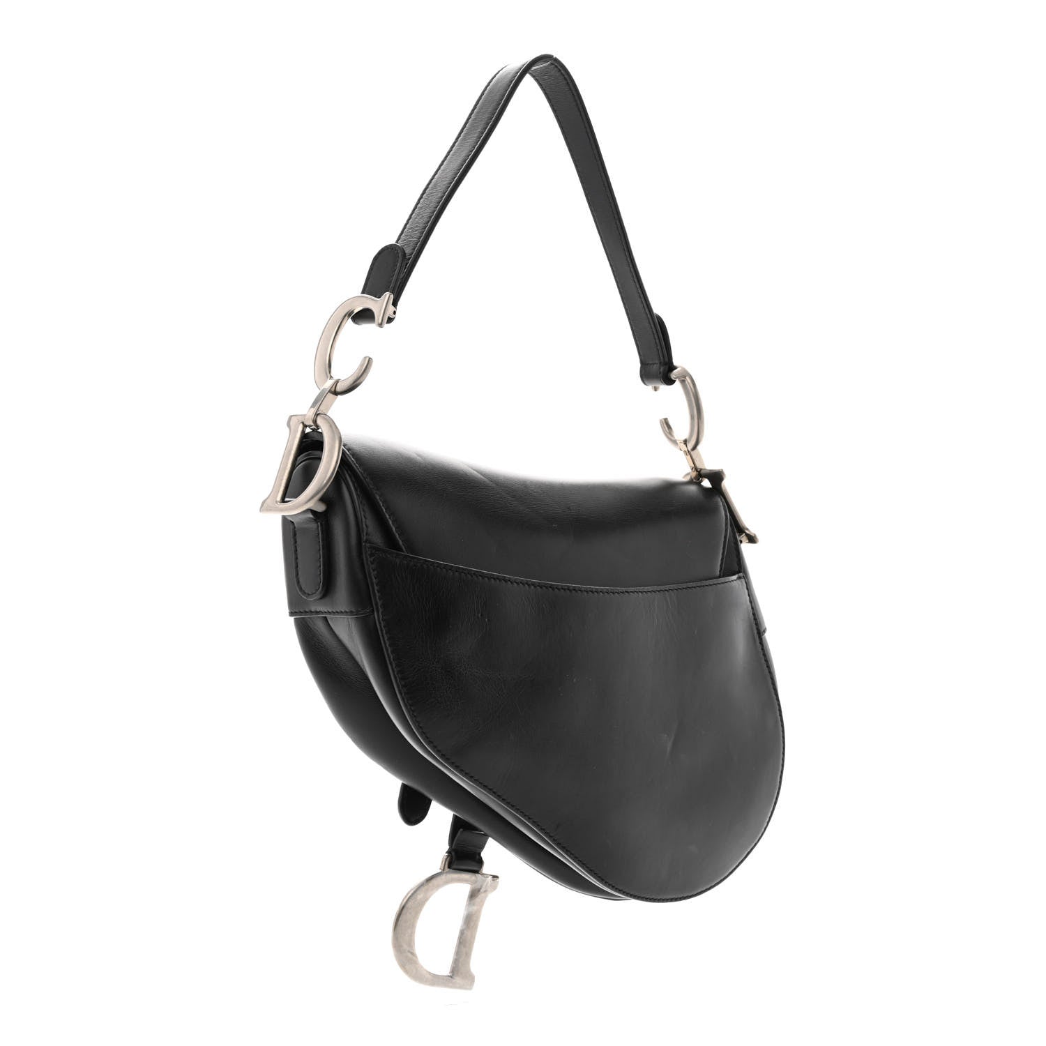 Christian Dior Calfskin Saddle Bag Black 3 of 13