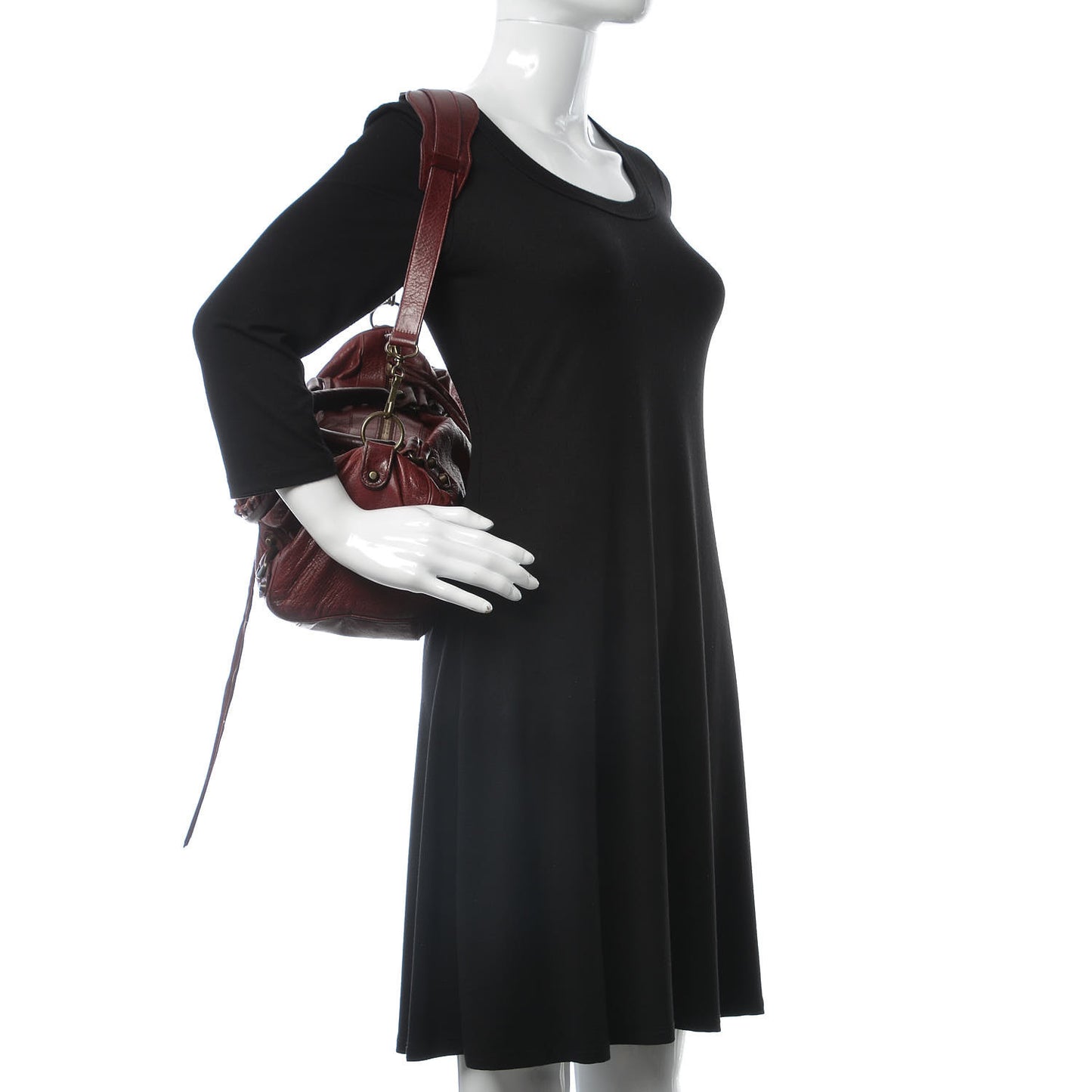 Chevre Classic Hardware Twiggy Rouge Grenat