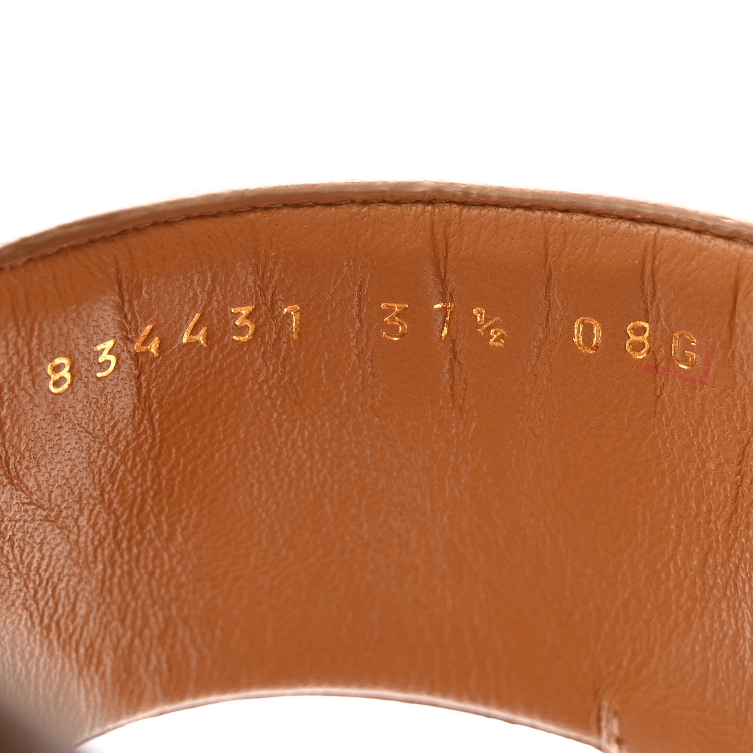 Gucci Calfskin Canvas Rice Horsebit Thong Sandals 37.5 Sundial Brown Natural 9 of 10