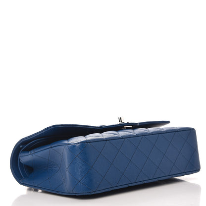 Chanel Caviar Quilted Medium Double Flap Blue 5 of 11