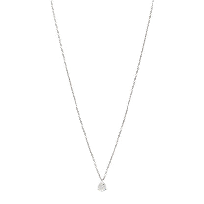 Roberto Coin 18K White Gold Diamond .92ct Cento Solitaire Pendant Necklace 1 of 4
