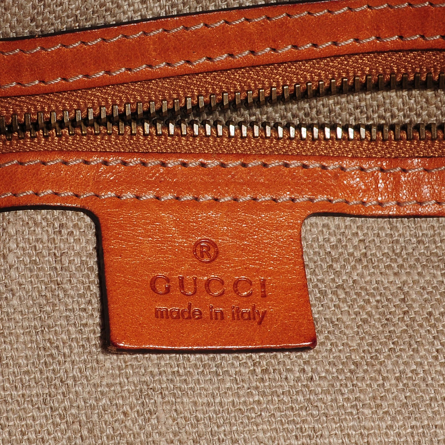 Gucci Calfskin Tattoo Heart Babouska Shopping Tote Brown 7 of 9