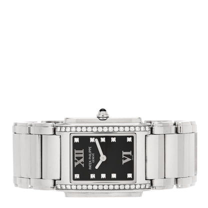 Patek Philippe Stainless Steel Diamond 25mm Twenty-4 Quartz Watch Black 4910/10A-001 2 of 4