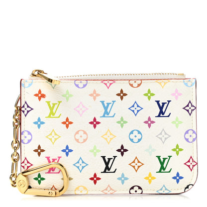 Louis Vuitton Monogram Multicolor Key Pouch White Litchi 1 of 10