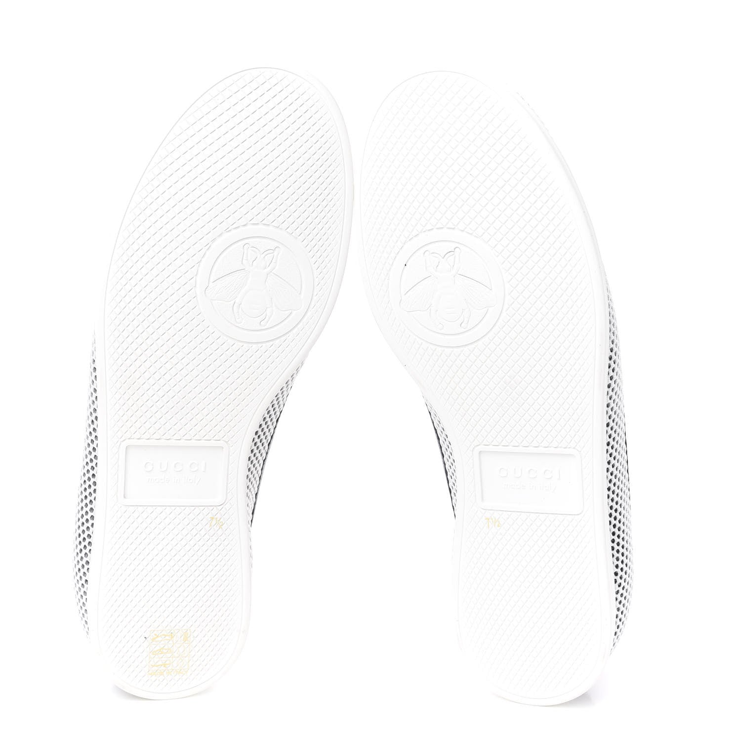 Gucci Calfskin Web Falacer Sneakers 7.5 White Blue Red 5 of 9