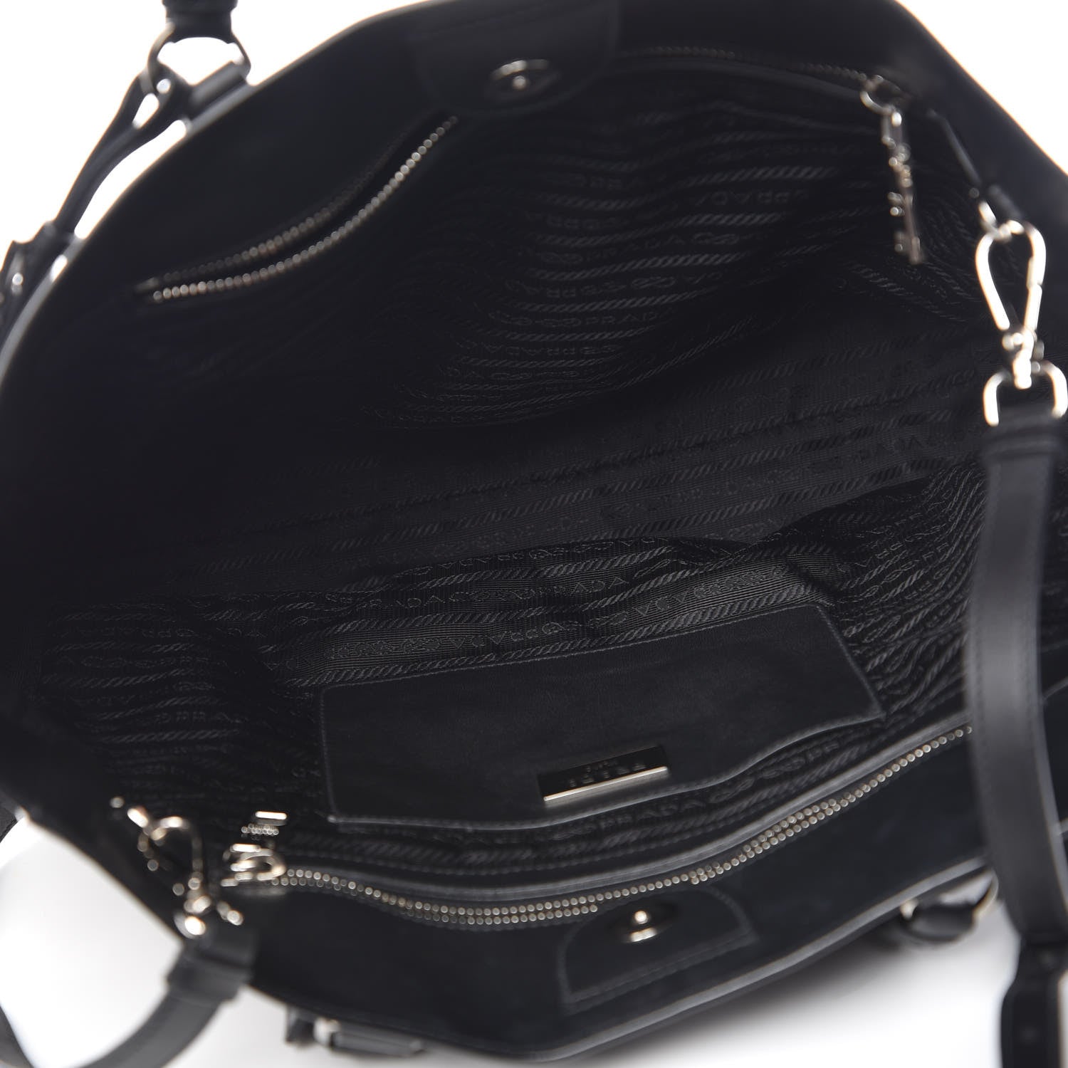 Prada Soft Calfskin Tote Black 6 of 14