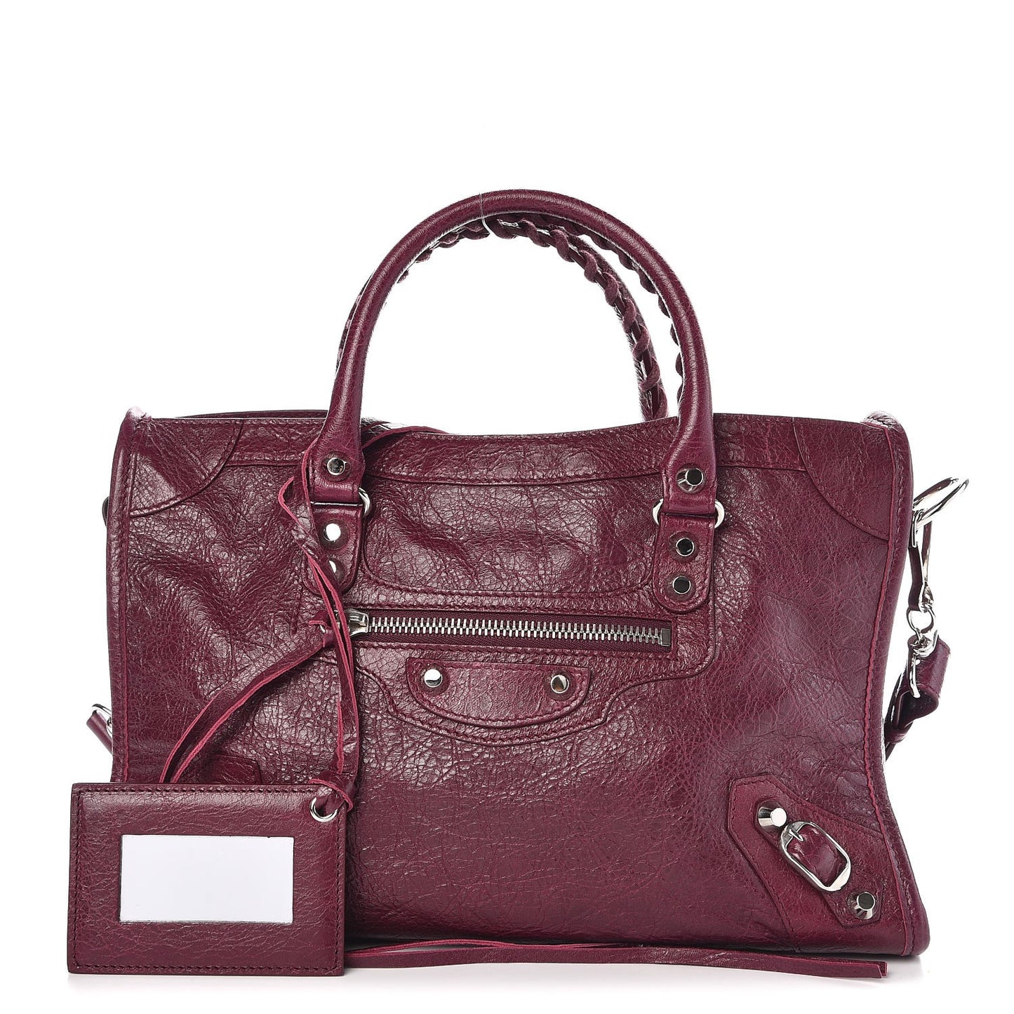 Agneau Classic Silver Hardware S City Violet Prune