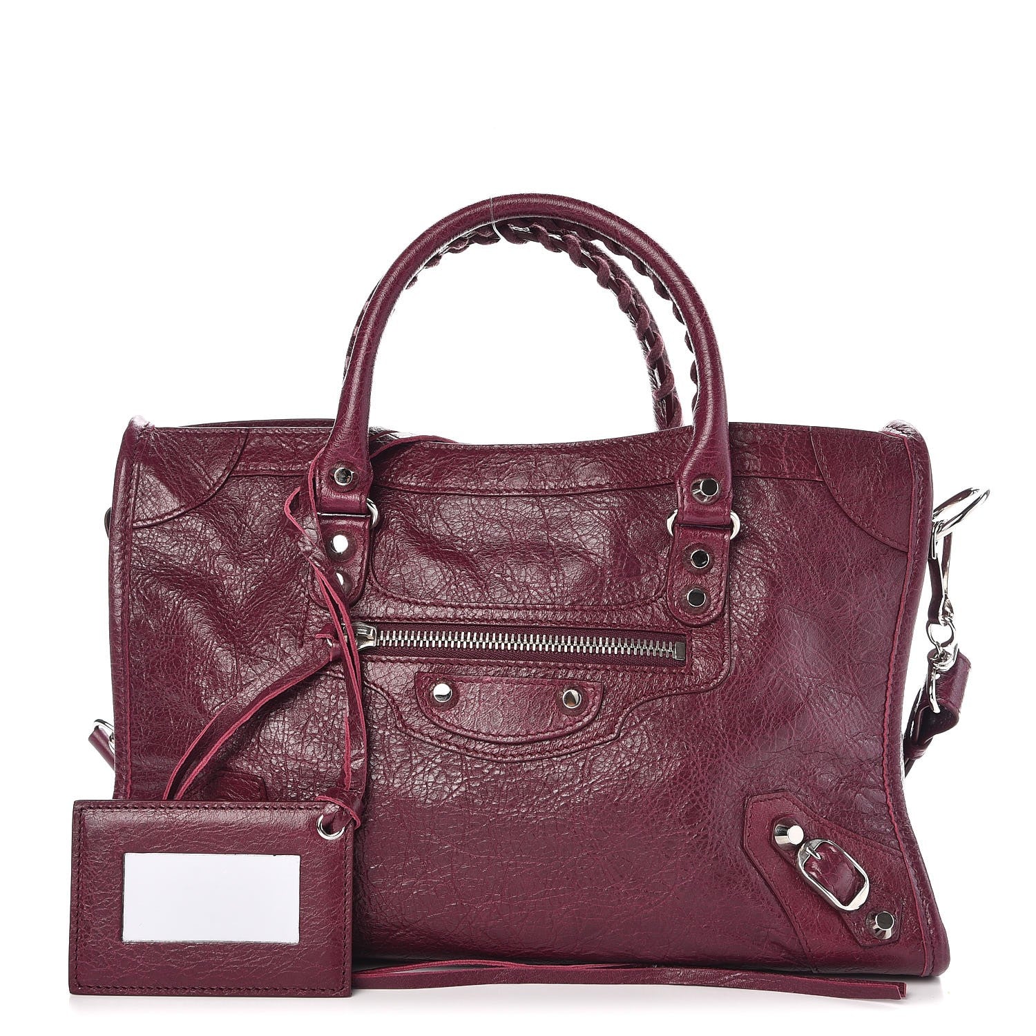 Balenciaga Agneau Classic Silver Hardware S City Violet Prune 1 of 7
