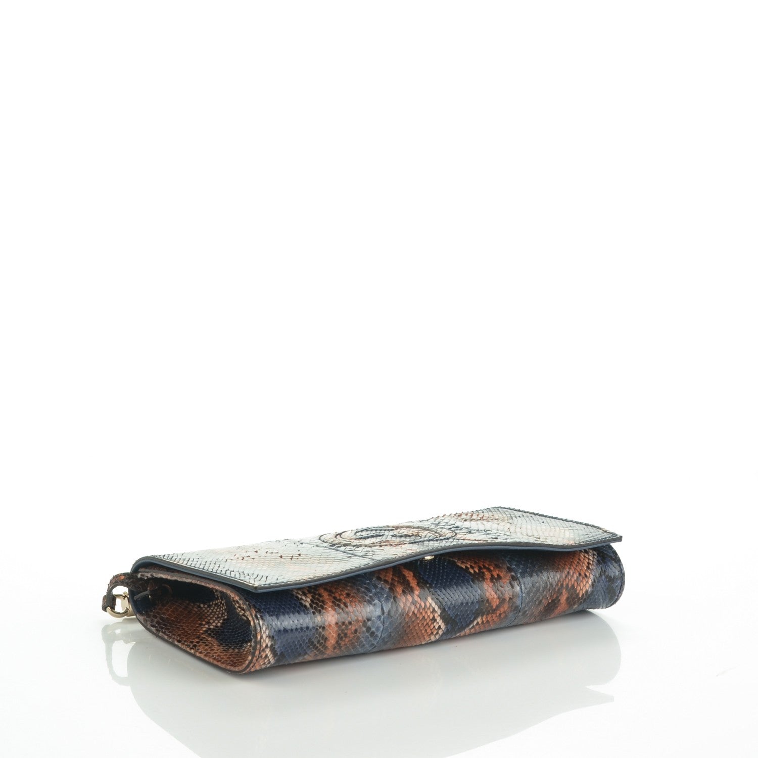 Gucci Python Medium Soho Clutch Blue Sienna 4 of 7