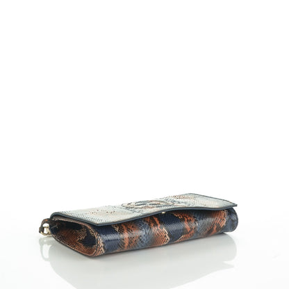 Gucci Python Medium Soho Clutch Blue Sienna 4 of 7