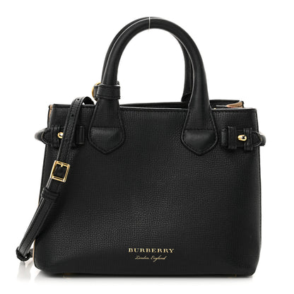 Burberry Derby Calfskin House Check Baby Banner Tote Black 1 of 16